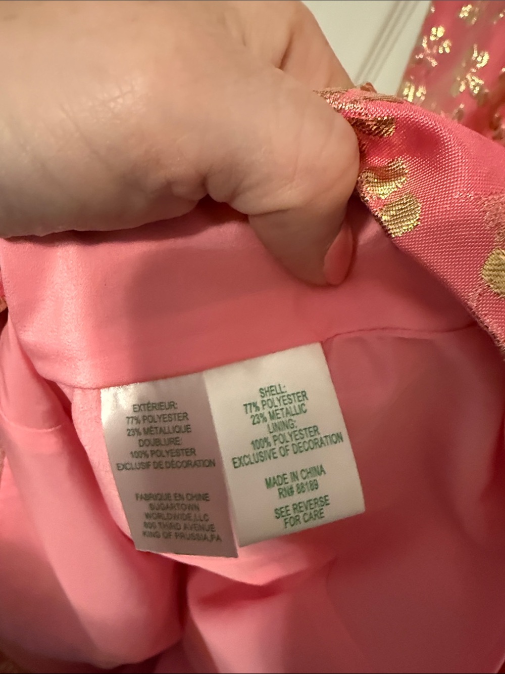 Lilly Pulitzer Pink Metallic Floral Midi Dress - Picture 3 of 4